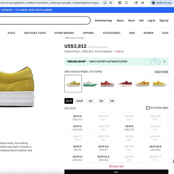 Ultra Rare/Discontinued/Vintage Style Converse One Star Ox Apple Green-Size 10.5 - Picture 11 of 12